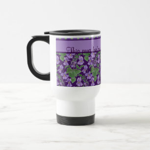 Violet Pattern Travel Mug to Personalize