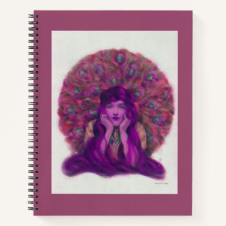 Violet Peacock Notebook - Journal