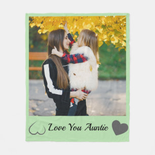 Violet Personalized Photo Gift for Her Aunt Fleece Blanket