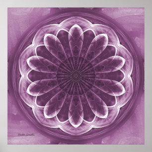 Violet Petals Abstract Print