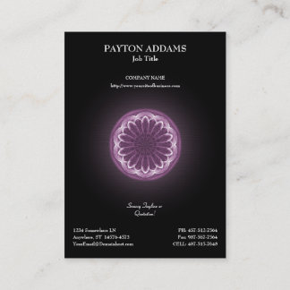 Violet Petals Artwork - Vertical Business Card