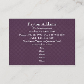 Violet Petals Mandala - Business Card