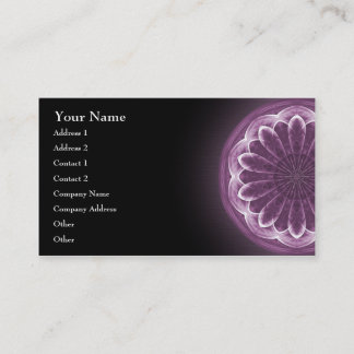 Violet Petals Mandala - Business Card