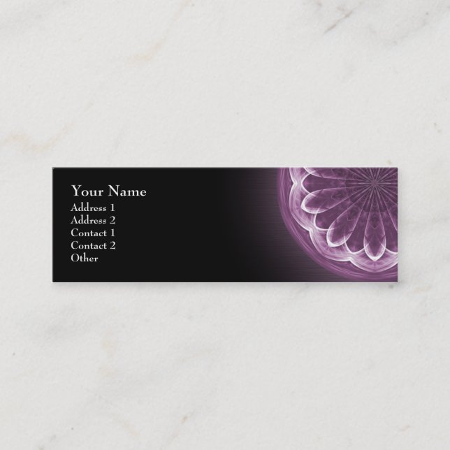 Violet Petals Mandala - Profile Business Card (Front)