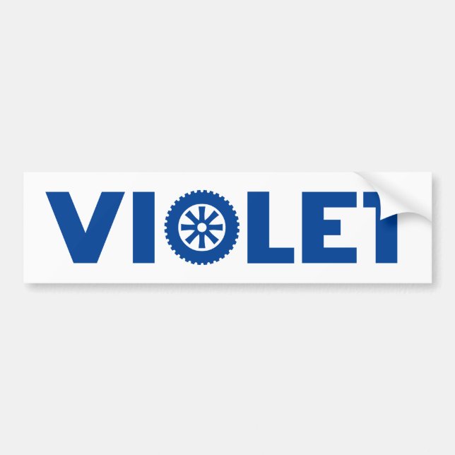 Violet Petrol Head Bumper Sticker (Front)
