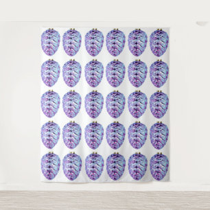 Violet Pinecones Tapestry
