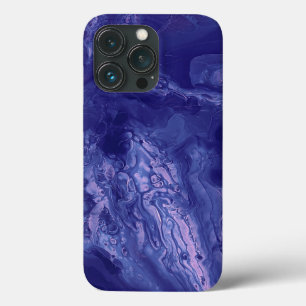 Violet Pink Acrylic Pouring Abstract Fluid Art  iPhone 13 Pro Case