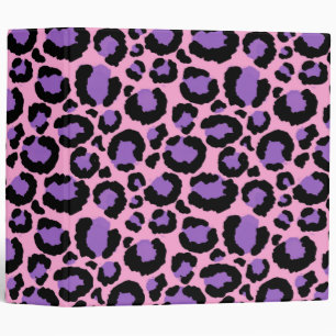 Violet Pink Cheetah Leopard Pattern Animal Lover Binder