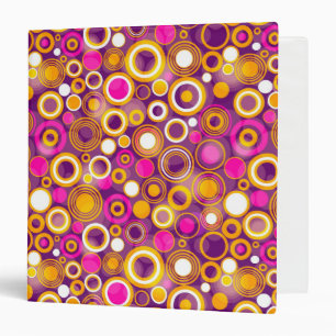 Violet Polka Dot Pattern Binder
