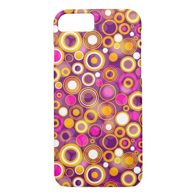 Violet Polka Dot Pattern Case-Mate iPhone Case (Back)