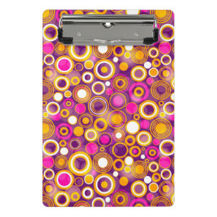 Violet Polka Dot Pattern Mini Clipboard