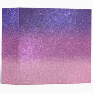 Violet Princess Blush Pink Triple Glitter Binder