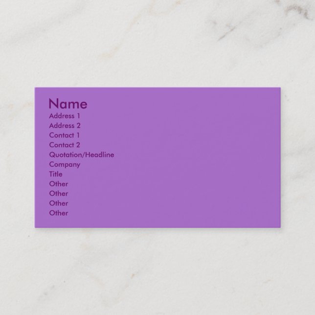 Violet Profile Card (Front)