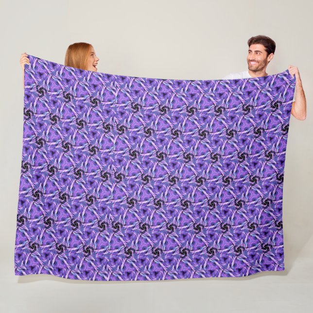 Violet Pulse Fleece Blanket (In Situ)