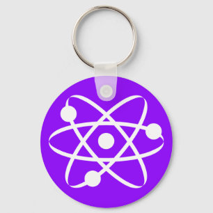 Violet Purple Atom Keychain