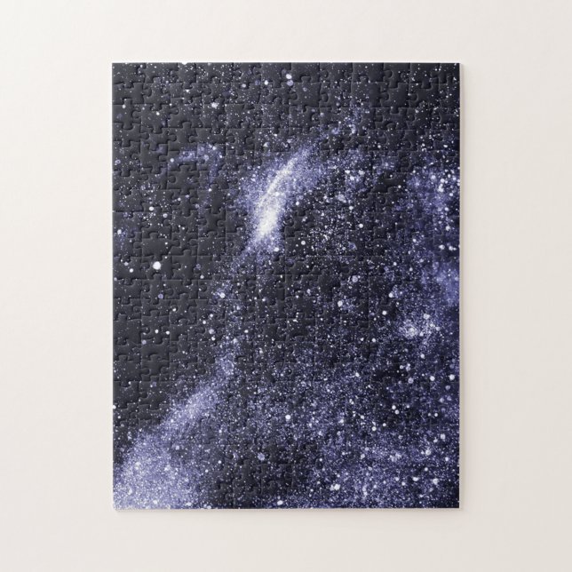 Violet purple black abstract galaxy jigsaw puzzle (Vertical)