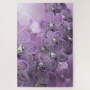 Violet Purple Blooming Flower Orchids Messenger Ba Jigsaw Puzzle