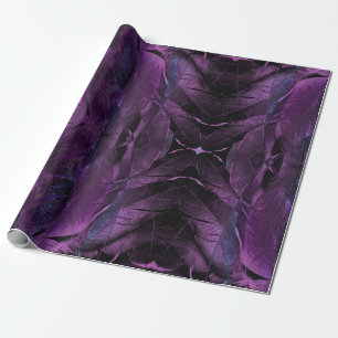 Violet Purple blue black feather texture abstract Wrapping Paper