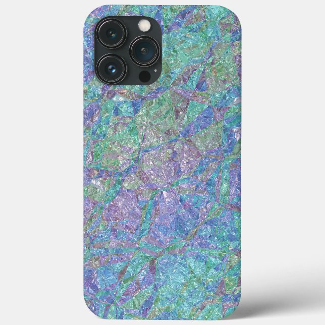 Violet Purple Blue Turquoise Pink Marble Pattern Case-Mate iPhone Case (Back)