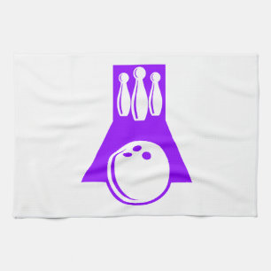 Violet Purple Bowling Kitchen Towel