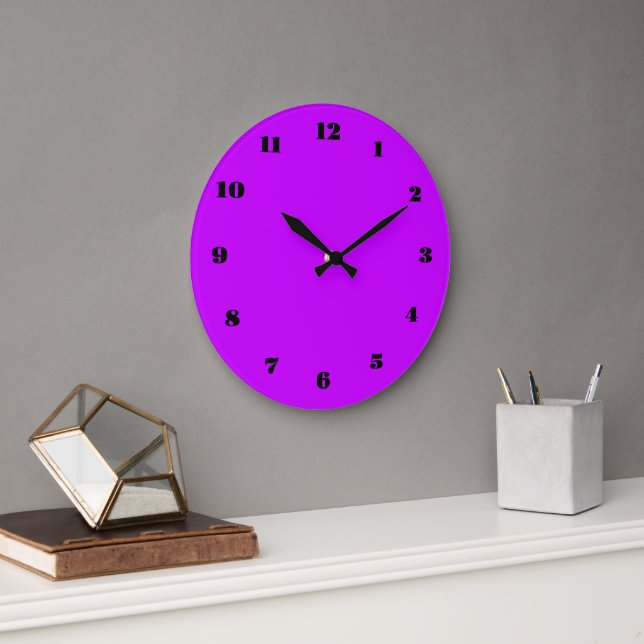 Violet Purple Clock Custom Colors and Numbers Font (Office)