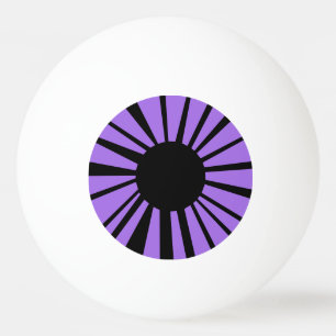 Violet Purple Eye and Black Pupil on White Eyeball Ping Pong Ball