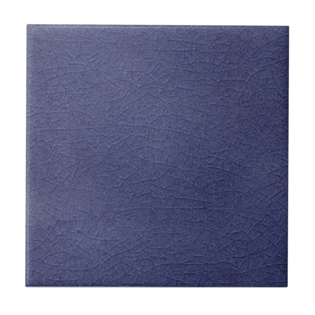 Violet Purple Faux Crackle Finish Antique Repro Tile (Front)