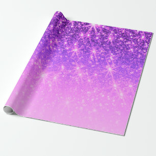 Violet Purple Glitter Wrapping Paper
