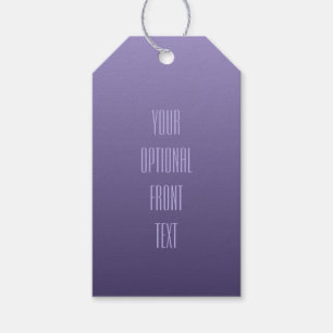 Violet Purple Gradient custom text gift tags