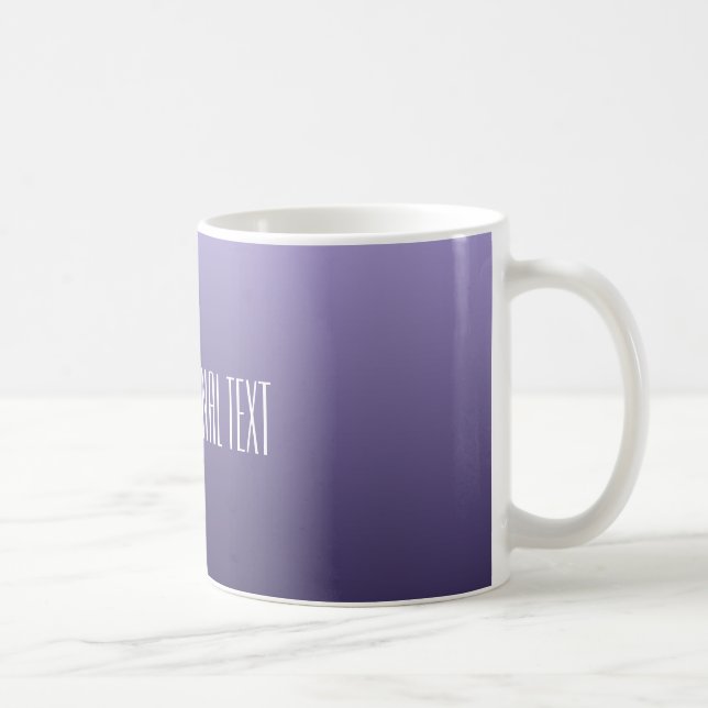 Violet Purple Gradient custom text mugs (Right)