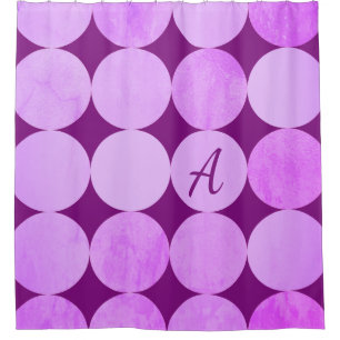 Violet, Purple Magenta & Pink Circles Monogram