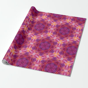 violet, purple, orange and blue watercolor kaleido wrapping paper