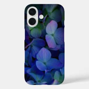 Violet purple pink blue hydrangeas flower floral iPhone 16 case