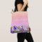 Violet purple pink rose gold florals name