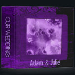 Violet purple romantic floral wedding photo book binder<br><div class="desc">Romantic floral wedding or photo book</div>