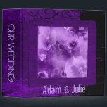 Violet purple romantic floral wedding photo book binder<br><div class="desc">Romantic floral wedding or photo book</div>