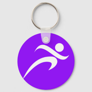 Violet Purple Running Keychain