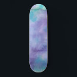 Violet Purple Teal Green Abstract Watercolor Skateboard<br><div class="desc">This modern and artsy design is perfect for the trendy and stylish woman. It features hand-painted violet purple and treal green abstract watercolor art. It's artistic, girly, pretty, cool, and original. Stylize with this watercolor design, hand-painted by the artist of La Femme, Rachel Matheney. ***IMPORTANT DESIGN NOTE: For any custom...</div>