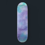 Violet Purple Teal Green Abstract Watercolor Skateboard<br><div class="desc">This modern and artsy design is perfect for the trendy and stylish woman. It features hand-painted violet purple and treal green abstract watercolor art. It's artistic, girly, pretty, cool, and original. Stylize with this watercolor design, hand-painted by the artist of La Femme, Rachel Matheney. ***IMPORTANT DESIGN NOTE: For any custom...</div>