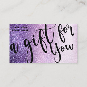 Violet Purple Triple Glitter Gift Certificate
