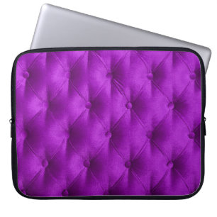Violet purple velvet capitone textile background, laptop sleeve