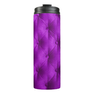 Violet purple velvet capitone textile background,  thermal tumbler