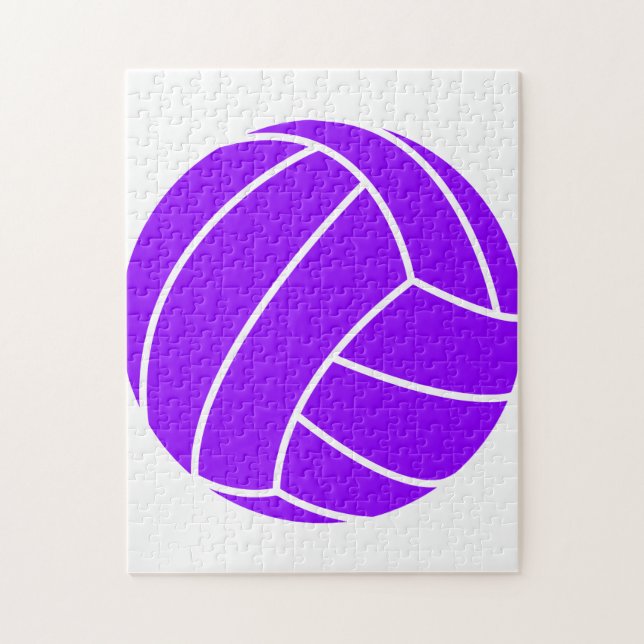 Violet Purple Volleyball Jigsaw Puzzle (Vertical)