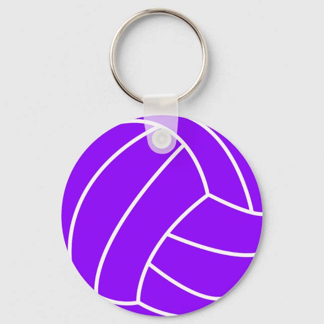 Violet Purple Volleyball Keychain (Front)