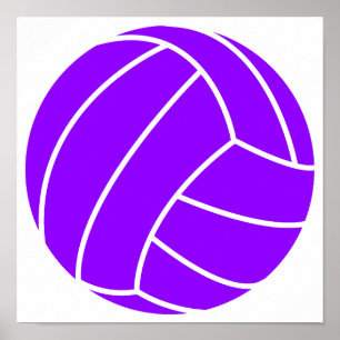 Violet Purple Volleyball Poster