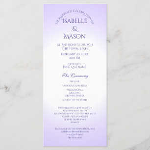 Violet Purple Wedding Program