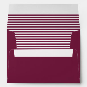 Violet Red and White Striped Envelope