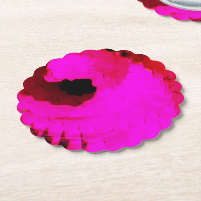 Violet Red Paper Coasters (Angled)