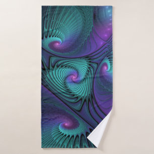 Violet rencontre Turquoise moderne art fractal abs