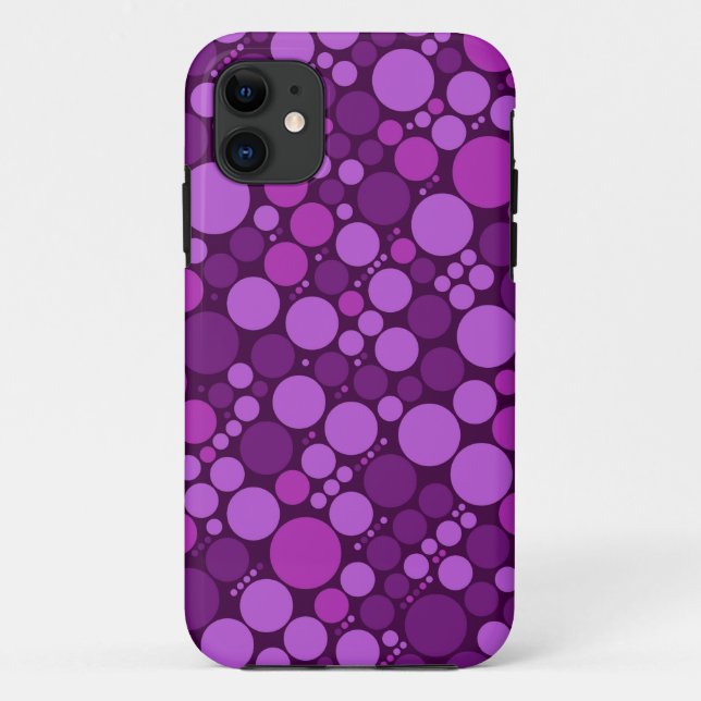 Violet Retro Polka Dots | Purple Tones Case-Mate iPhone Case (Back)